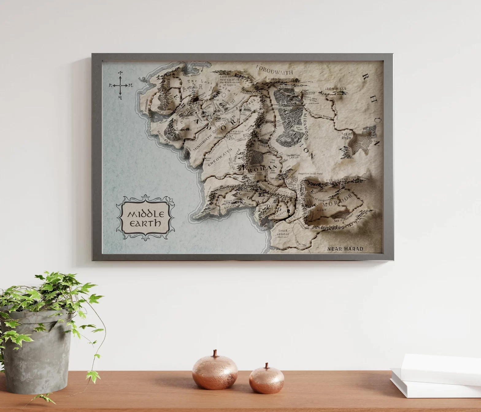 Map of Middle Earth Poster Print